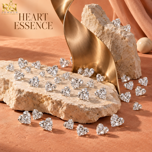 Diamants en vrac de 18,75 carats en forme de cœur, cultivés en laboratoire, CVD HPHT |   Diamants non certifiés de couleur D E F, pureté VVS VS, taille excellente, pour bijoutiers - Product Image 2