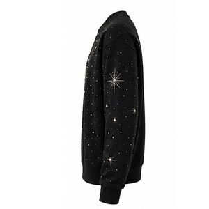 Sweat-shirts d'hiver pour hommes, unis, avec strass, design numérique, décontracté, luxe, streetwear, écologiques, séchage rapide, confort, coton/polyester - Product Image 3