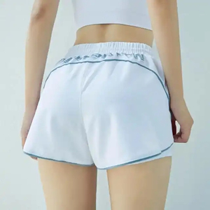 Pantalones Cortos de Verano para Mujer, a la Moda, con Botones, Cintura Elástica, de Algodón, Color Sólido, con Bolsillos, Casuales - Product Image 5