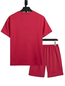 Ensemble T-shirt et short personnalisés pour homme, vêtements de sport respirants pour l'été, vente en gros avec logo et taille personnalisés - Product Image 2