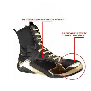 Chaussures de boxe avec logo personnalisé, empeigne en mesh respirant, semelle flexible, chaussures de sport confortables pour l'entraînement - Product Image 2
