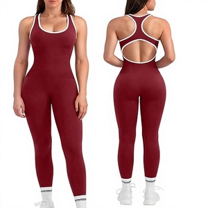Body Basics Rompers - Monos de yoga de una pieza con cremallera para mujer, ajustados, de spandex, para entrenamiento, de longitud completa - Product Image 1