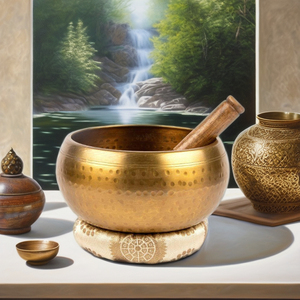 ขันทองเหลืองทิเบตทำมือ เสียงลึก สำหรับการบำบัดด้วยเสียงระดับมืออาชีพ - Product Image 4