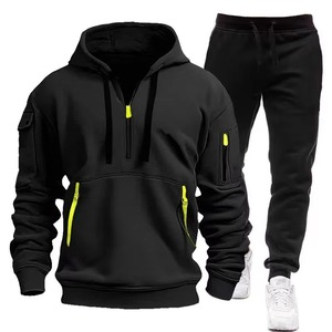 Conjunto de Sudadera con Capucha y Pantalones Deportivos Personalizados con Logotipo, Conjunto Deportivo Informal de Moda para Parejas, Traje Deportivo de 2 Piezas para Hombre - Product Image 3