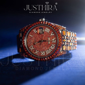 Reloj de Diamantes de Lujo para Hombre, Rojo, con Incrustaciones de Diamantes, Estilo HipHop, a Precio Bajo - Product Image 6