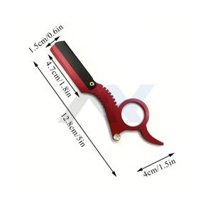 Maquinilla de Afeitar Premium de Acero Inoxidable de Una Sola Hoja para Hombre, Herramienta de Afeitado Facial Desechable de Alta Calidad con Mango de Aleación de Zinc de Doble Filo - Product Image 4