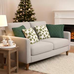 Ensemble de 5 housses de coussin élégantes à motifs floraux, 3x Garden Bloom et 2x Forest Green Diamond Knit, pour coussins décoratifs et d'appoint - Product Image 6