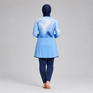 Ensemble Burkini Tendance pour Femme, Couvrant Entièrement le Corps, Maillot de Bain Musulman Séchage Rapide Respirant, Logo Personnalisé, Vente en Gros - Product Image 6
