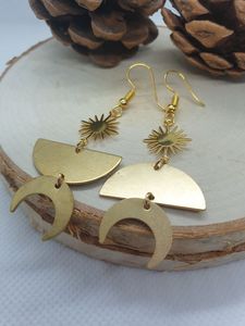 Pendientes de Aro Finos Texturizados Chapados en Oro Hechos a Mano al por Mayor - Product Image 4