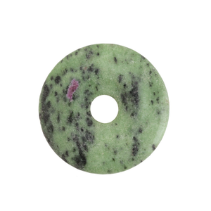 Donuts en cristal naturel de zoïsite rubis, pierres précieuses de guérison Reiki, agate, vente en gros - Product Image 4
