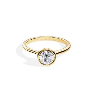 Women's 14k Gold plated Diamond Engagement Ring Round Brilliant Cut prong Setting floral Style Fine Jewelry - Product Image 4