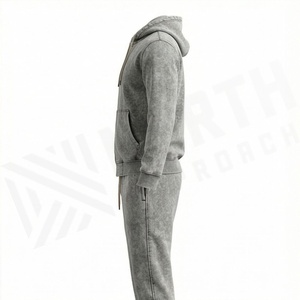 Conjunto de Ropa Deportiva para Hombre Otoño Invierno, Transpirable, de Secado Rápido, con Estampado, Pantalones Deportivos, Sudadera con Capucha, Talla Grande, Forro Polar - Product Image 3