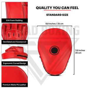 Nuevas manoplas de boxeo Focus Pad: el mejor equipo de entrenamiento duradero de cuero y PU con cierre de velcro. - Product Image 2