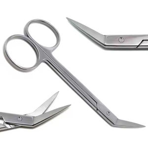 Ciseaux manuels Kelly High en acier inoxydable à pointe angulaire et extrémité pointue, avec poignée annulaire, motif rond, certifiés CE ISO par Grip Surgical - Product Image 3