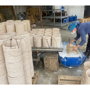 Cesta de pan de ratán natural de forma ovalada, cesta de ratán blanqueada tipo banneton para uso doméstico, en cocinas y restaurantes, venta al por mayor en Vietnam. - Product Image 5