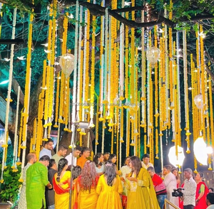 Guirnaldas de Caléndula Artificial para Decoración de Bodas, Haldi, Mehndi, Sangeet, Fondo Colgante, Decoración Festiva, Corona, Decoración del Hogar - Product Image 3