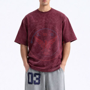 T-shirts pour hommes en coton uni, effet délavé, fabriqués au Pakistan, 100% coton, écologiques, respirants, séchage rapide, pour l'été - Product Image 2