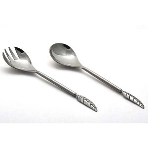 Royal Style Stainless Steel <b>Salad</b> <b>Server</b> With Black Round Handmade Handle for Home and Wedding Tabletop <b>Salad</b> <b>Server</b> - Product Image 6