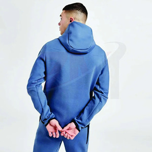 Conjuntos de dos piezas para otoño e invierno, conjunto de sudadera con capucha para hombre, conjunto informal de joggers apilados, trajes deportivos unisex de manga larga personalizados - Product Image 3