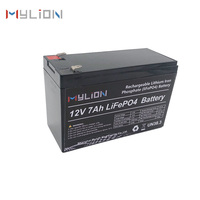 Baterai Mylion High Safety Low Maintenance 12V 7Ah LiFePO4 1500-Cycle Bersertifikat CE untuk Sistem UPS Rumah dan Sistem Pencahayaan Darurat