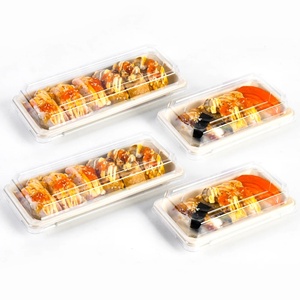 Eco Friendly Bagasse 425Ml Square Tray Lid Disposable Biodegradable Party Food Packaging Tray Takeaway <b>Container</b> Meal Trays - Product Image 3