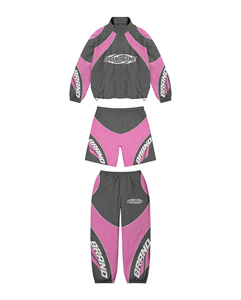 Trajes Deportivos Personalizados OEM con Cierre Impermeable, Fabricación de Alta Calidad, Trajes Deportivos de Tres Piezas con Paneles Personalizados de Nailon Cortavientos - Product Image 3