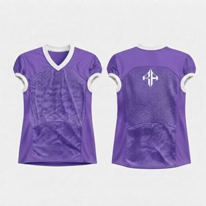 Matériel d'impression par transfert thermique de qualité supérieure, 100% polyester, maillot de football américain pour hommes, col en V, par RIVIAN ATLANTICIC - Product Image 1