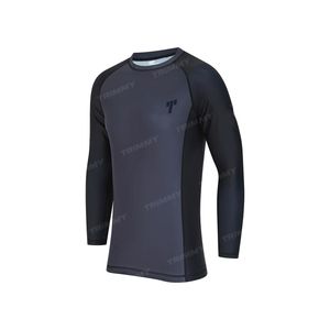 TRIMMY T-shirt de compression à manches courtes pour homme, 180g, 100% polyester, séchage rapide, imprimé numérique, logo frontal, vêtement de sport - Product Image 6
