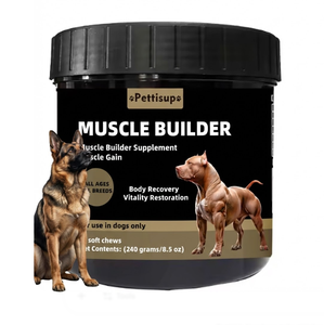 OEM/ODM Натуральные травяные жевательные таблетки для собак для набора мышечной массы – быстрое усвоение, 240 г/бутылка - Product Image 1