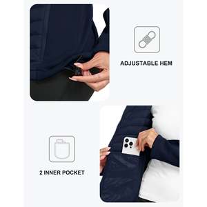 4 Way Stretch Women Down Coat Hooded Winter Technical Fabric Active Sport Performance Athletic Windproof Outerwear - Product Image 5