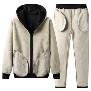 Conjunto Deportivo de Invierno al por Mayor de Alta Calidad, Sudadera y Pantalones de Felpa Casuales, Personalizables para Hombre - Product Image 6