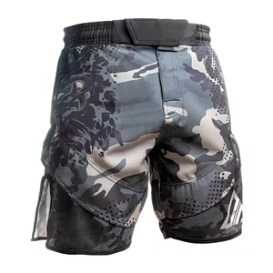 Pantalones Cortos de Muay Thai WKN Black Gold Dragon para Hombre, Ropa de Entrenamiento de Artes Marciales Mixtas y Boxeo, Impresión Digital, Secado Rápido, Corte Holgado, 100% - Product Image 5