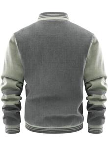 2026 High Quality Competitive Price Men's Canvas Varsity Jackets Professional Logo Printed Breathable Windproof <b>Winter</b> Fashion - Product Image 3