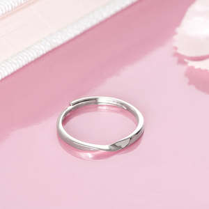 Cut Class Rhodium Plated 925 <b>Sterling</b> <b>Silver</b> <b>Ring</b> For Him (<b>Adjustable</b>) Engagement Wedding Classic Oval Three-Life Stone Zircon - Product Image 2