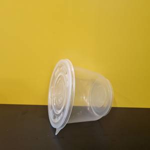 Venta al por mayor de cajas de plástico redondas desechables de 1000 ml para alimentos/fideos/ensaladas con tapa, logotipo personalizado, plástico transparente - Product Image 4