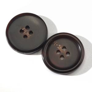 Natural Buffalo Horn Button Round Four Hole <b>Handmade</b> Eco-Friendly Craft Button for Clothing Wedding Decoration - Product Image 1