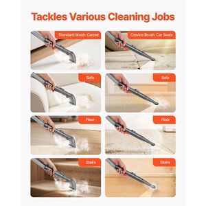 Portatile 50.72 oz serbatoio acqua pulita 27.05 oz serbatoio acqua sporca portatile 11.5Kpa mobili estrattore Spot macchia Deep Cleaner - Product Image 5