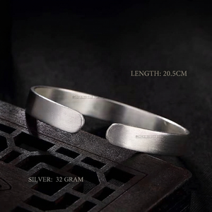 กำไลข้อมือเงินแท้ 925 น้ำหนัก 32 กรัม ความยาว 20.5 ซม. สำหรับผู้หญิงและผู้ชาย ผิวขัดเงา ดีไซน์ทันสมัย คุณภาพสูง - Product Image 6