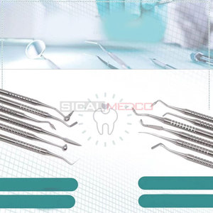 6 Pcs Dental Root Elevators Set Oral Surgery PDL Luxating Apical Elevator Kit Professional German Stainless Steel Manual CE - Product Image 2
