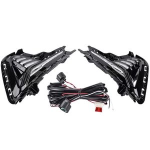 2018-2019 Hyundai Sonata LED Fog <b>Light</b> DRL Lamps <b>Cover</b> Bezels Left and Right Side Lighting Trim <b>Covers</b> - Product Image 5