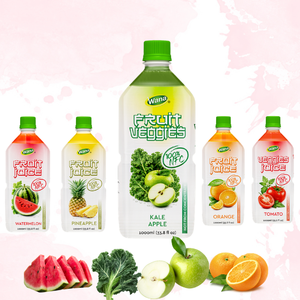 Jus de fruits de qualité supérieure à base de chou frisé et de pomme, bouteille de 1L, boisson végétale verte, logo personnalisé disponible, sans OGM, certifié HALAL - Product Image 4