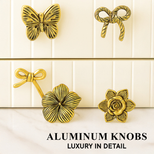 Square Stripe Aluminum Copper Modern Dresser Handles Drawer Knobs Cabinet Pulls Decorative Furniture Handles & Knobs - Product Image 4