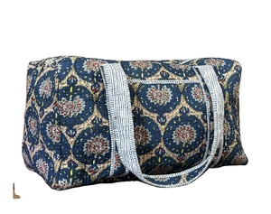 Bolsa de Lona de Gran Tamaño para Equipaje de Viaje, Bolsa de Gimnasio Acolchada de Algodón Impresa Hecha a Mano con Cremallera, Bolsa Personalizada Multiusos, Lote Al por Mayor - Product Image 1