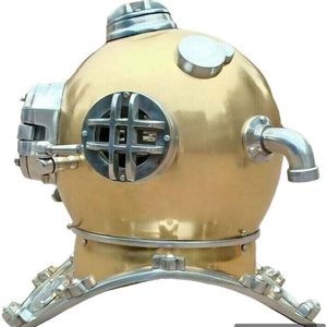 Casco de Buceo Marítimo Vintage, Casco de Buceo Profundo, Boston Navy Mark V, Latón - Product Image 1
