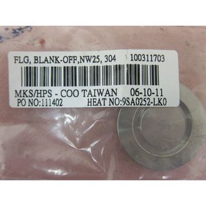 MKS HPS 100311703 Flange Blank off NW25, Sello KF25 - Equipo y piezas de semiconductores de confianza de la marca global Legacy - Product Image 1