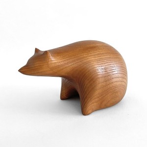 Artisanat en bois, statues d'animaux, sculptures de l'ours et du lion sculptées à la main, sculptures en bois pour la décoration de la maison - Product Image 1