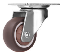 Vente directe usine – Roulettes réglables en TPR de 1/1,25/1,5/2 pouces pour mobilier de gym, salle à manger, hôpital, étagères, avec frein, capacité de charge 30 kg