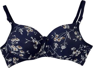 Sujetador acolchado sin costuras con estampado para mujer, diseñado para brindar comodidad durante todo el día con tela suave, transpirable y elástica. - Product Image 2