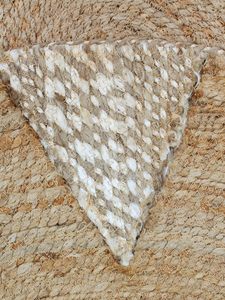 Alfombra Redonda de Yute Natural Hecha a Mano, Diseño Geométrico, Estilo Bohemio, Pelo Corto, Ecológica, Decoración para Sala de Estar - Product Image 3