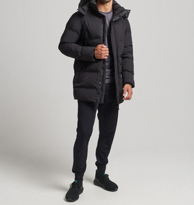 <b>Men</b> Custom Lightweight Hooded <b>Long</b> Down Jacket <b>Winter</b> <b>Coat</b> Low MOQ OEM ODM Clothing Factory Direct Warm Apparel Cold Weather - Product Image 1